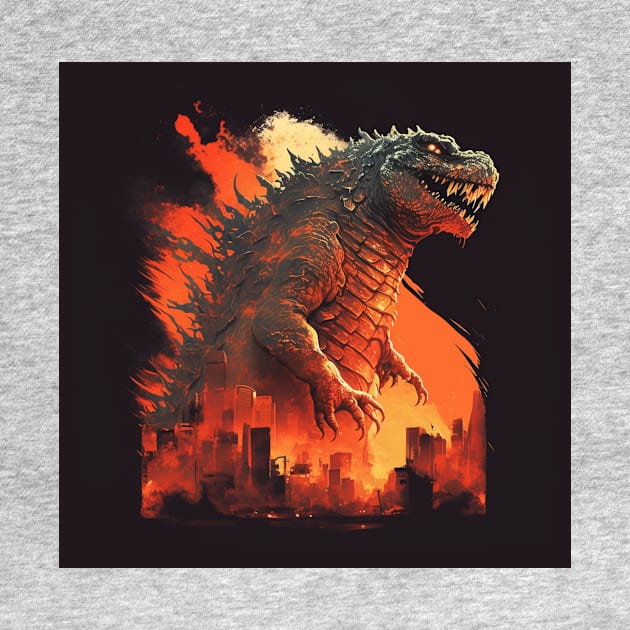 Illustration of Godzilla by KOTYA